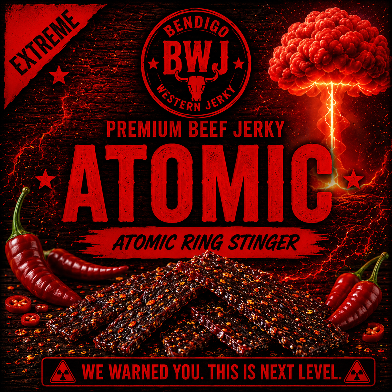 Atomic Ring Stinger Beef Jerky